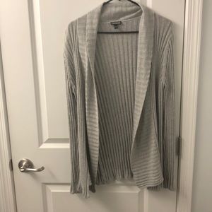 Ribbed hip length sweater